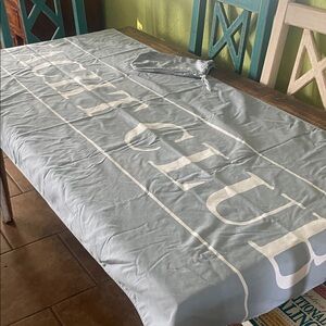 Quick dry towel with saying YACHT CLUB -baby blue with white letters 7 8 “L x 35